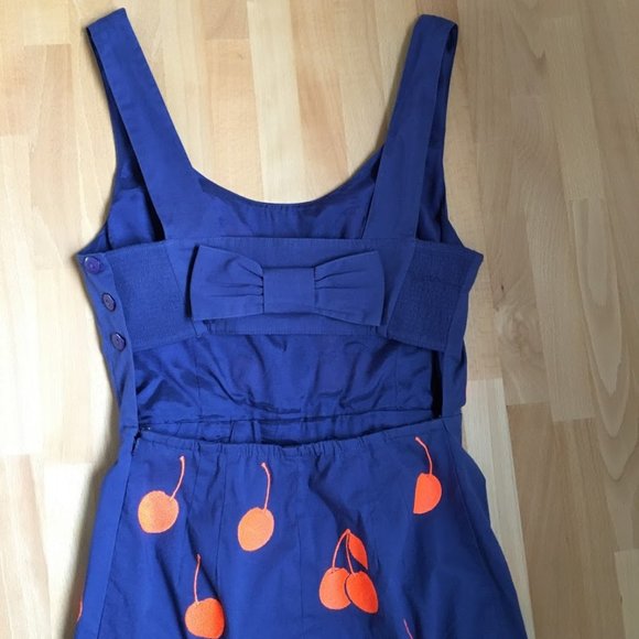 Anthropologie BNWT Leifnotes Cherry Drop Dress 0 - Picture 9 of 12